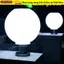 Đèn trụ cột SNUGHOUSE, Đèn trụ cột tế bào 3 màu bằng thép không gỉ, Đèn LED điều khiển ánh sáng thông minh chống nước ngoài trời 20 / 25CM Bóng tròn cho trụ cột biệt thự sân vườn