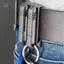 Kẹp carabiner đôi từ hợp kim titan, phù hợp cho thể thao ngoài trời và móc túi tiện lợi