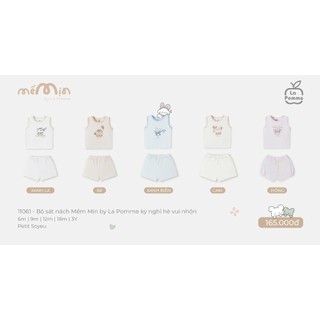 La pomme SS26.T4.1.1 Bộ sát nách Mềm Mịn by La Pomme kỳ nghỉ hè vui nhộn cho bé
