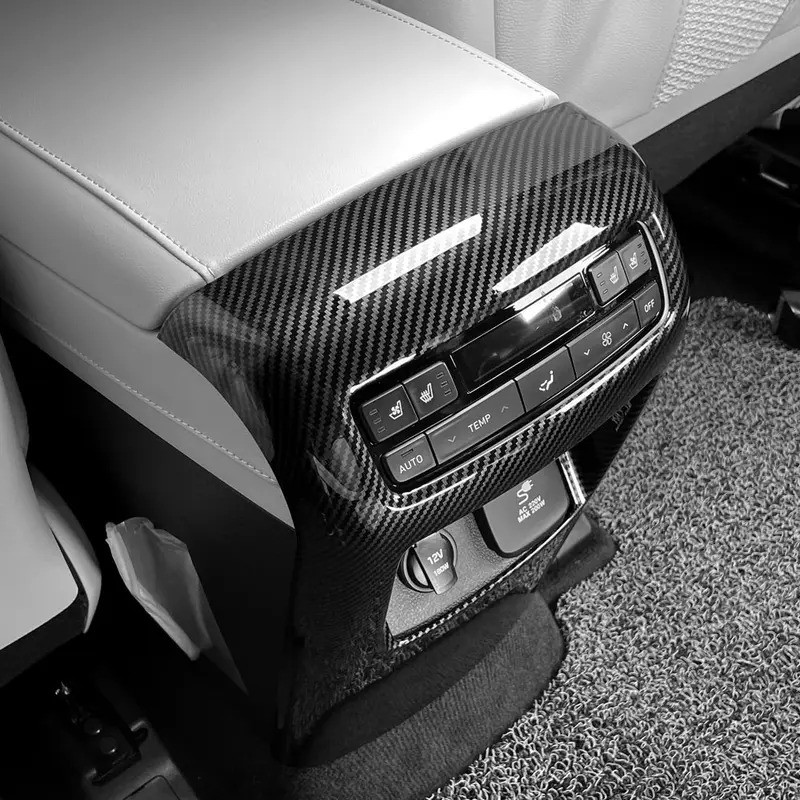 Dành Cho Xe Hyundai Palisade 2020-2025 Xe Điều Chỉnh Sợi Carbon Phía Sau Hàng Thông Hơi Bao Viền Phụ Kiện Nội Thất