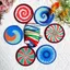 Handmade Cross Stitch Trà Coaster Với Thêu Riêng diy Placemat Coaster Thêu Tay Quà Tặng Sáng Tạo 0421