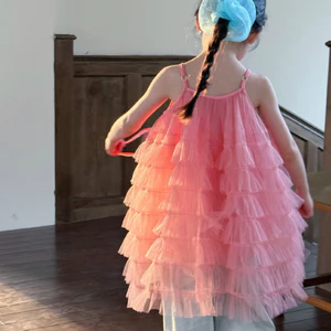 Mùa Hè 2026 Phong Cách Mới Bé Gái Siêu Cổ Tích Bánh Váy Sling Váy Pettiskirt Trẻ Em Váy