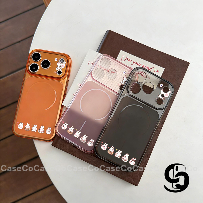 Ốp Lưng Cho IPhone 16 13 15 12 11 17 14 Pro Max 16 15 Plus 17Air Bìa Mềm Mờ Siêu Mỏng Hình Thỏ Đáng Yêu