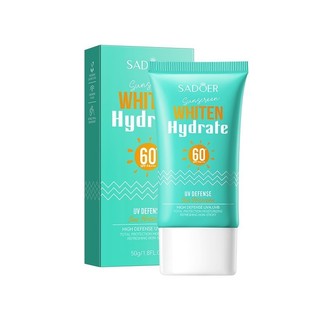 Kem chống nắng dưỡng ẩm làm trắng da, SPF60+, chống tia UV 50g
