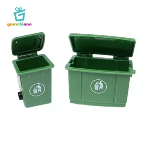Gamchiano 2 Cái 1 / 12 Nhà Búp Bê Thùng Rác Thu Nhỏ Thùng Rác Mô Hình Nhà Búp Bê Chất Thải