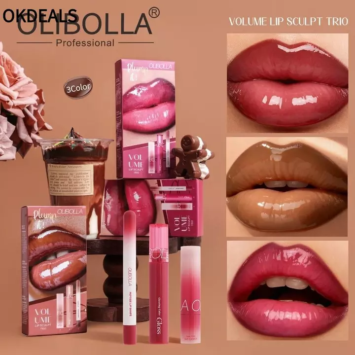 OKDEALS Bộ lót môi, Bộ son môi chống thấm nước, Bộ bóng môi công thức dưỡng ẩm lâu trôi Sử dụng hàng ngày