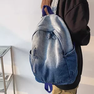 Mới Đơn Giản Chuyển Đổi Thường Ngày Đôi Lưng Hợp Thời Trang Schoolbag Đi Chơi Vải Dung Tích Lớn Phù Hợp Với Nam Nữ Cặp Đôi Ba Lô