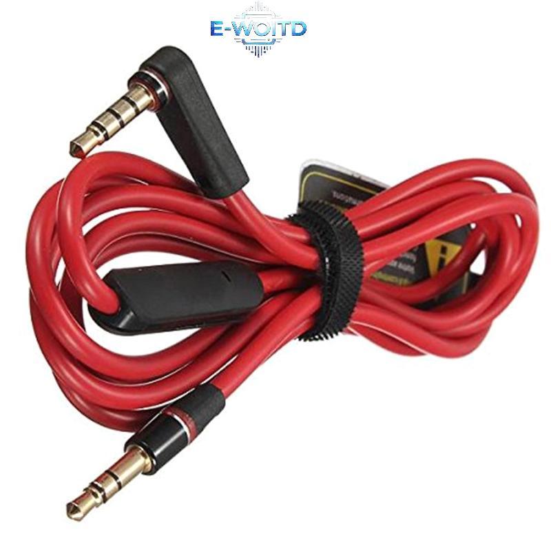 Cáp tai nghe thay thế E-WOITD cho tai nghe Beats Mixr / Solo HD có đàm thoại điều khiển từ xa và âm lượng + / - Dây âm thanh nam-Nam T84D E-WOITD