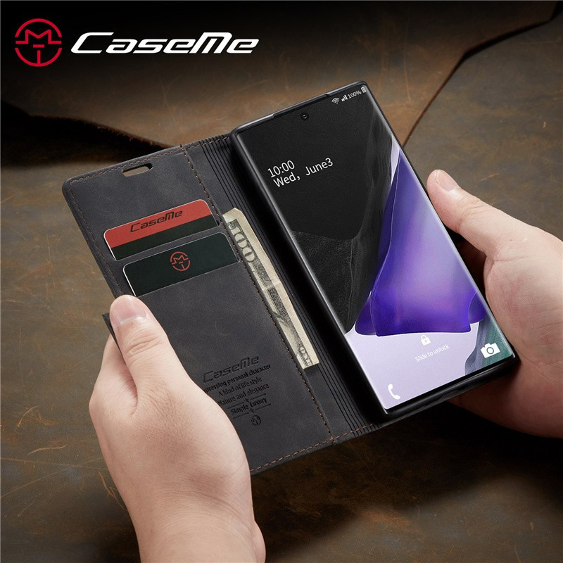 Bao Da Lật Caseme Cho Samsung Galaxy Note20 Note10 Note20 + Note10 + Note 10 plus 10plus lite 10lite 20 Ultra 20Ultra Note20Ultra Note10Plus Note10Lite A81 5G 4G Từ Wal