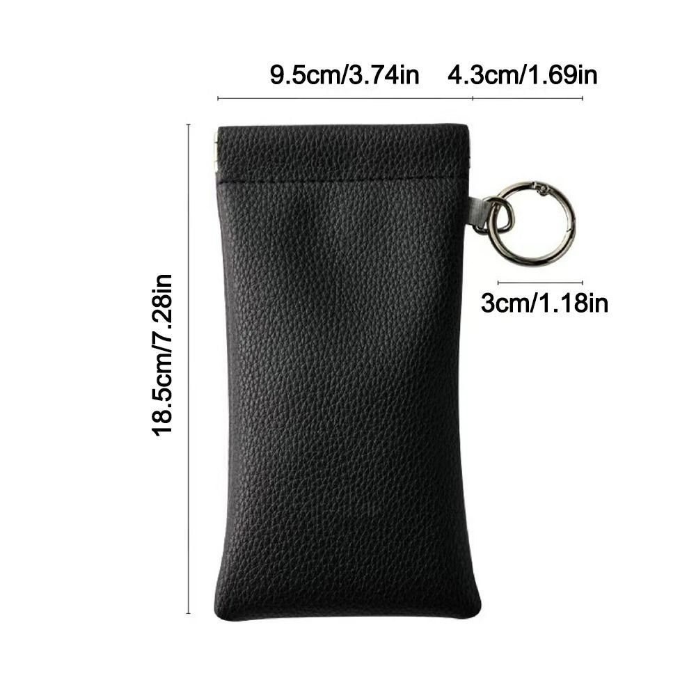 Túi đựng kính mắt HOBBYIN, Kính bảo vệ chống bụi bằng da PU, Treo di động tự động Đóng cửa bản lề lò xo Kính râm du lịch Sử dụng