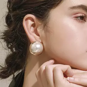 Bông Tai Ngọc Trai Phong Cách Hàn Quốc, Thiết Kế Cổ Điển Thanh Lịch Cho Nữ