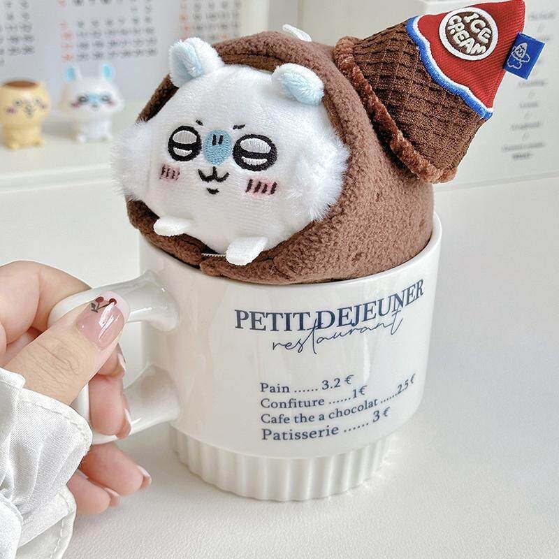 10cm Macaron Kem Nunu Nằm Xuống Cơ Thể Cotton Bé Sao Biển Cơ Thể chiikawa Quần Áo Bé Mũ Đội Đầu 4.27