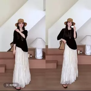 Thắt lưng co giãn xếp ly dành cho váy dáng ôm, phong cách lãng mạn, phù hợp mùa xuân - hè