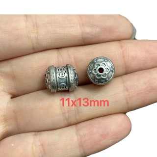 Shanxi Cũ Bạc Retro với Miếng Đệm Hạt Chải Bạc - Phong Cách Đa Dạng DIY Trang Sức Phụ Kiện