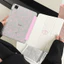 Vỏ Da Trong Suốt Màu Hồng Tuya Trái Tim Cho Mini6 Mini7 A17Pro IPad 5 6 7 8 9 10 11 A16 12 A19 Air 2 3 4 5 6 7 Air 11 M2 M3 M4 2026 Pro10.5 Pro11 M4 M5 Pro13 2024 2025