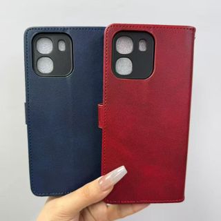 Áp dụng cho Oppo A6 A6T A6X CPH2853 PLT130 CPH2847 A6T PRO A6TPRO CPH249 Ví da cừu công sở cao cấp có vỏ điện thoại chống rơi và chống sốc