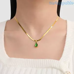 Unstop * Vòng cổ mặt dây chuyền pha lê đầy màu sắc thời trang cho Trendsetters