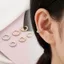 Vòng mũi hình tròn DELMER Cubic Zircon, Bông tai xỏ khuyên không gây dị ứng Châu Âu và Châu Mỹ Sụn xoắn, Móc Punk Đồng Mũi Lễ Hội Trang Sức Cơ Thể