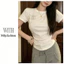 Milyfashion Modal Công nghiệp nặng đính kim cương phù hợp với mọi trận đấu Slim-fit Slimer Look Solid Color T @