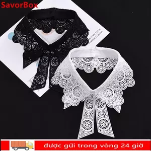 SAVORBOX Cổ Giả, DIY Polyamide Có Thể Tháo Rời Cổ Giả, Khăn Cổ Ve Áo Nửa Áo Sơ Mi Nữ Bé Gái