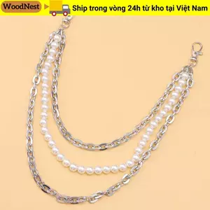 Dây chuyền thắt lưng WOODNEST, Dây thắt lưng bằng kim loại thông thường, Dây chuyền nhiều lớp Punk Hip-hop nhiều lớp Phụ kiện quần áo