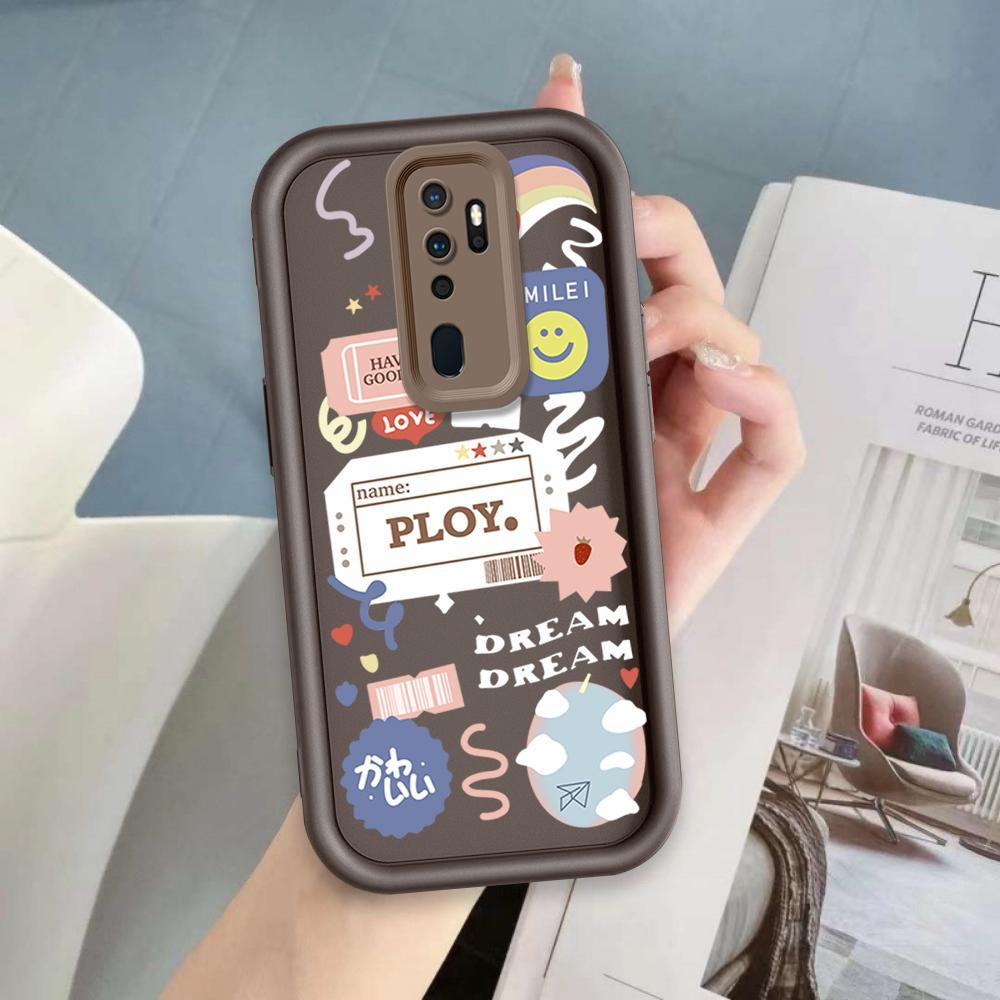 Ốp Lưng Cho OPPO A9 2020 A5 2020 A11 Phim Hoạt Hình Silicon Mềm Ốp lưng TPU Nhãn Nụ Cười Hoa Mắt Thiên Thần Ốp Lưng Chống Sốc