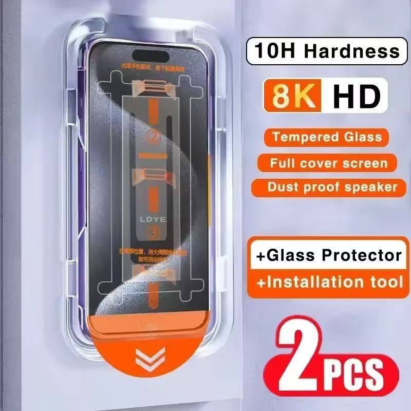 Vỏ bảo vệ điện thoại và chống bụi HD sang trọng Thích hợp cho iPhone 17 16 15 14 13 12 11 Pro Max Air 16E Plus XR XS Max Phim bảo vệ toàn màn hình
