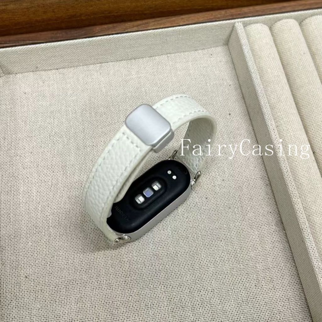 Vải thiều Da Cho Xiaomi Band 10 9 8 Dây Đeo Thiết Kế Mới Vòng Tay Cho Xiaomi Band 10pro 9pro NFC Dây Đeo Tay Phụ Kiện