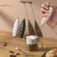 Máy trộn tạo bọt sữa điện không dây TRTR Máy tạo bọt cầm tay chạy bằng pin Kem cà phê Súp Bơ đậu phộng Trứng Đánh trứng Phụ kiện làm bánh VN