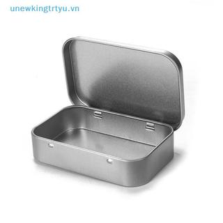 Unewtyu Mini Kim Loại Thiếc Trượt Bảo Quản Trang Sức Cưới Đựng Thuốc Mỹ Phẩm Di Động
