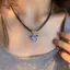 AqToCna Y2K Vintage Bướm Mặt Dây Chuyền Choker Thời Trang Cá Tính Da PU Dây Nelace Trang Sức Quà Tặng AqToCna