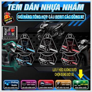 COMBO TEM MẪU GẤU DÁN NHỰA NHÁM 3 LỚP HOT TREND 2026
