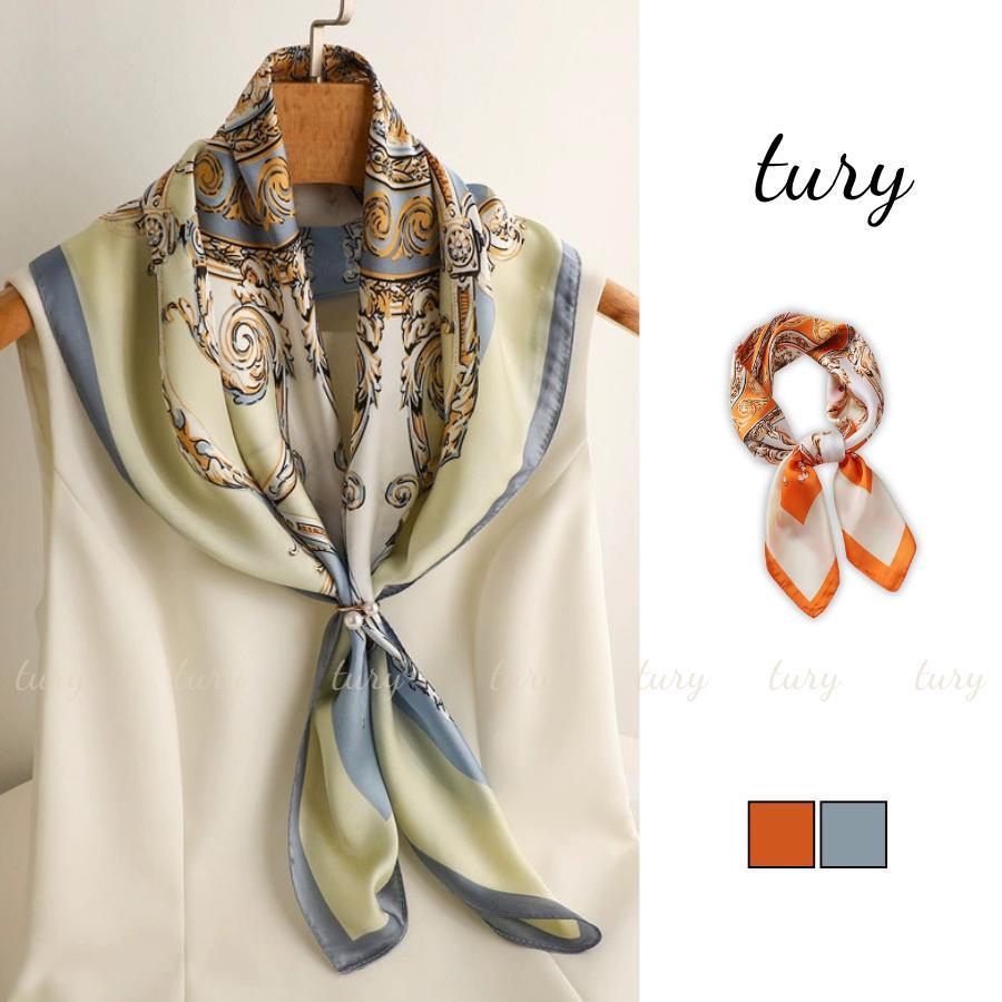 Khăn Lụa Unisex Nam Nữ 70 - Tury - Khăn Lụa Chiffon Họa Tiết - KL044