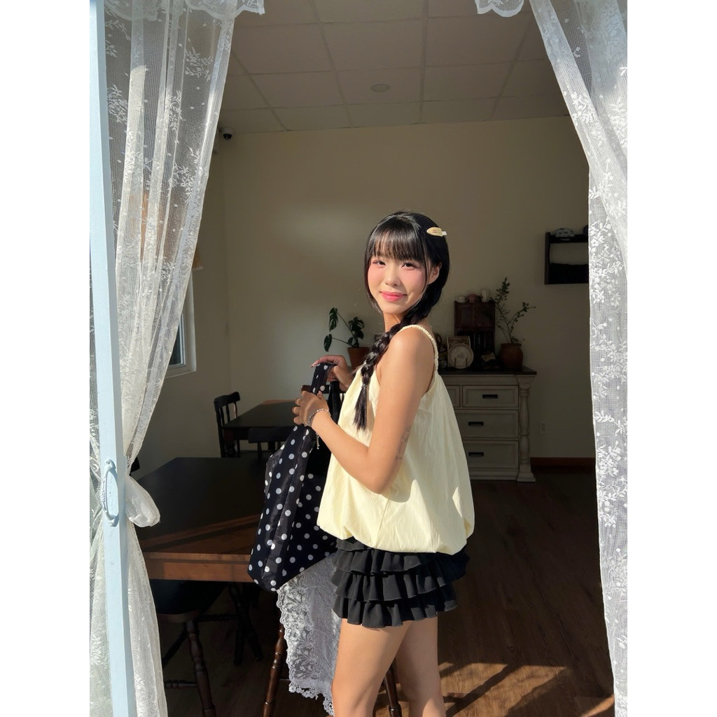 Áo Bí Hai Dây Chun Nhúng, Áo hai dây phồng MyaHouse