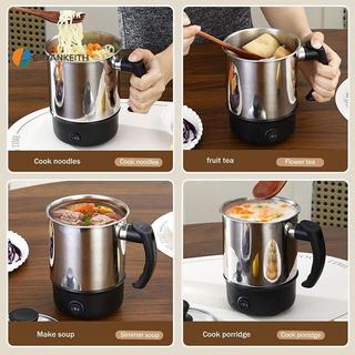 BRYANNKEITH Nồi điện đa năng 11–14 cm bằng thép không gỉ, chống khô, ấm đun, dùng nấu ăn/du lịch, kèm dây nguồn