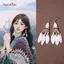 AqToCna Bohemian Vintage Dài Phóng Đại Không Đều Lông Bông Tai Dành Cho Nữ Thời Trang Dân Tộc Lông Bông Tai Dự Tiệc Trang Sức Quà Tặng AqToCna