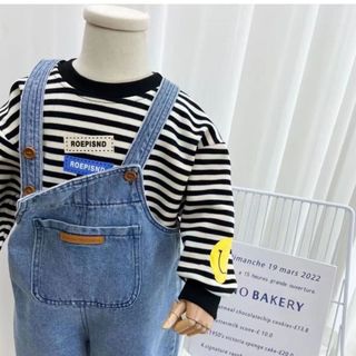Quần yếm trẻ em bé gái Quần jean bé trai đơn giản
