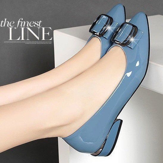 Giày da nhỏ nữ gót thấp, da mềm, mùa xuân, đế mềm, miệng nông, phong cách thường ngày GMZD