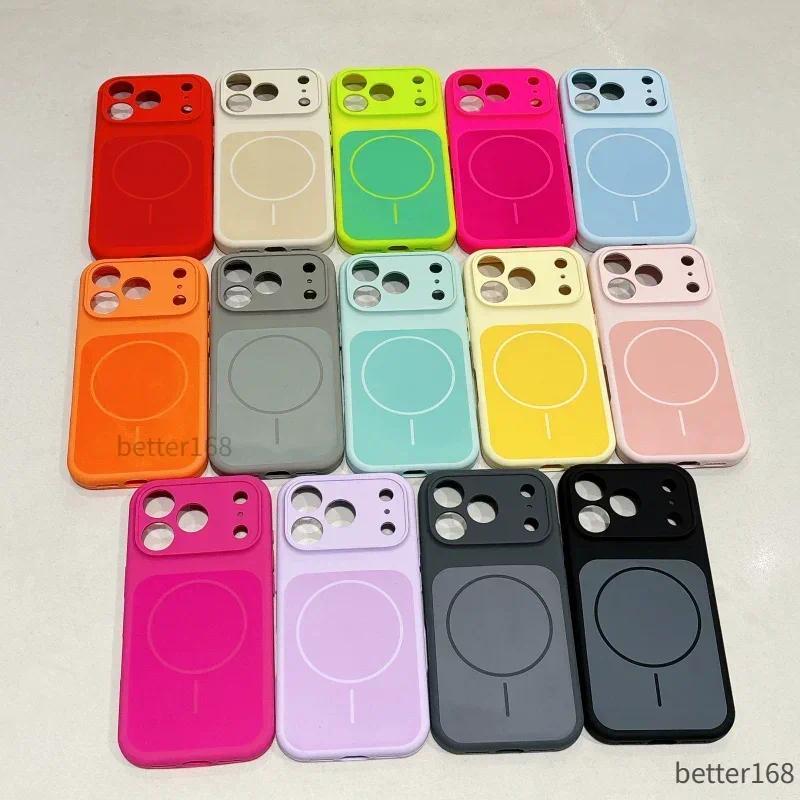 Ốp Lưng Nam Châm Cho IPhone 17 16 15 14 Pro Max Mềm Dẻo Chống Trầy Xước Hỗ Trợ Sạc Không Dây đẹp Mắt