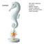 Linh hồn| 3d Seahorse Art Trang trí theo chủ đề đại dương Trang trí cá ngựa gỗ mộc mạc với đế tròn – Trang trí ngôi nhà bãi biển ven biển Hình sao biển cho khu vực Đông Nam