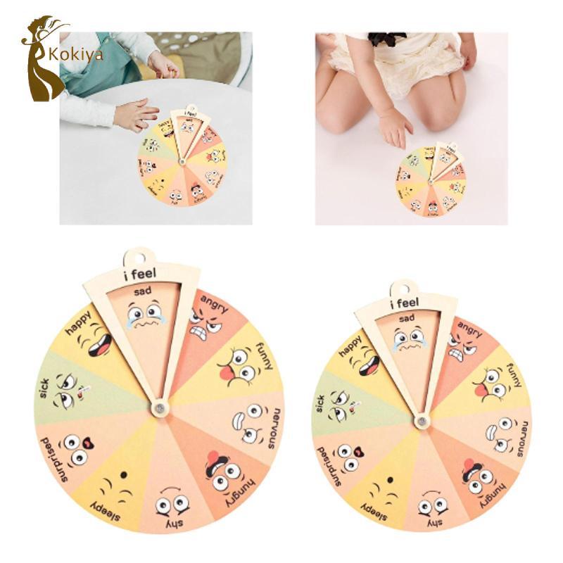 Bánh xe cảm xúc bằng gỗ dạy cảm xúc với khuôn mặt Công cụ giảng dạy tương tác
