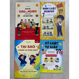 Sách - Combo 4 cuốn Kỷ Luật Tự Giác + Định Luật Murphy + Giàu Hay Nghèo + Tại sao chúng ta phải học