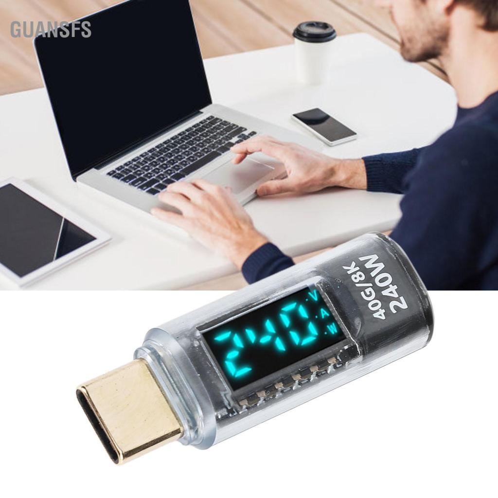 Guansfs Guansfs USB C Adapter Điện Máy PD 240W Màn Hình Hiển Thị Video 8K 60Hz 40Gbps Truyền Thiết Kế Kỹ Thuật Số nam Đến Nữ Nối Dài
