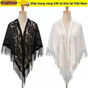 Khăn choàng nữ SNUGHOUSE, rỗng có tua rua buổi tối Prom Cape, Phụ kiện đám cưới Khăn quàng cổ thời trang nhiều màu Cosplay