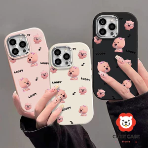 Ốp lưng iPhone Gấu hồng cho 16 15 14 13 12 11 Pro Promax 7 8 Plus X XR XSMax SE Ốp lưng silicon TPU chống sốc chống