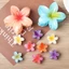 NKSFX 5 Cái / bộ Vuốt Tóc, Kẹp Tóc Hoa Hawaii Gradient Acrylic, Hoa Ngọt Ngào Plumeria Kẹp Hoa Đuôi Ngựa Kẹp Phụ Kiện Tóc Đi Biển