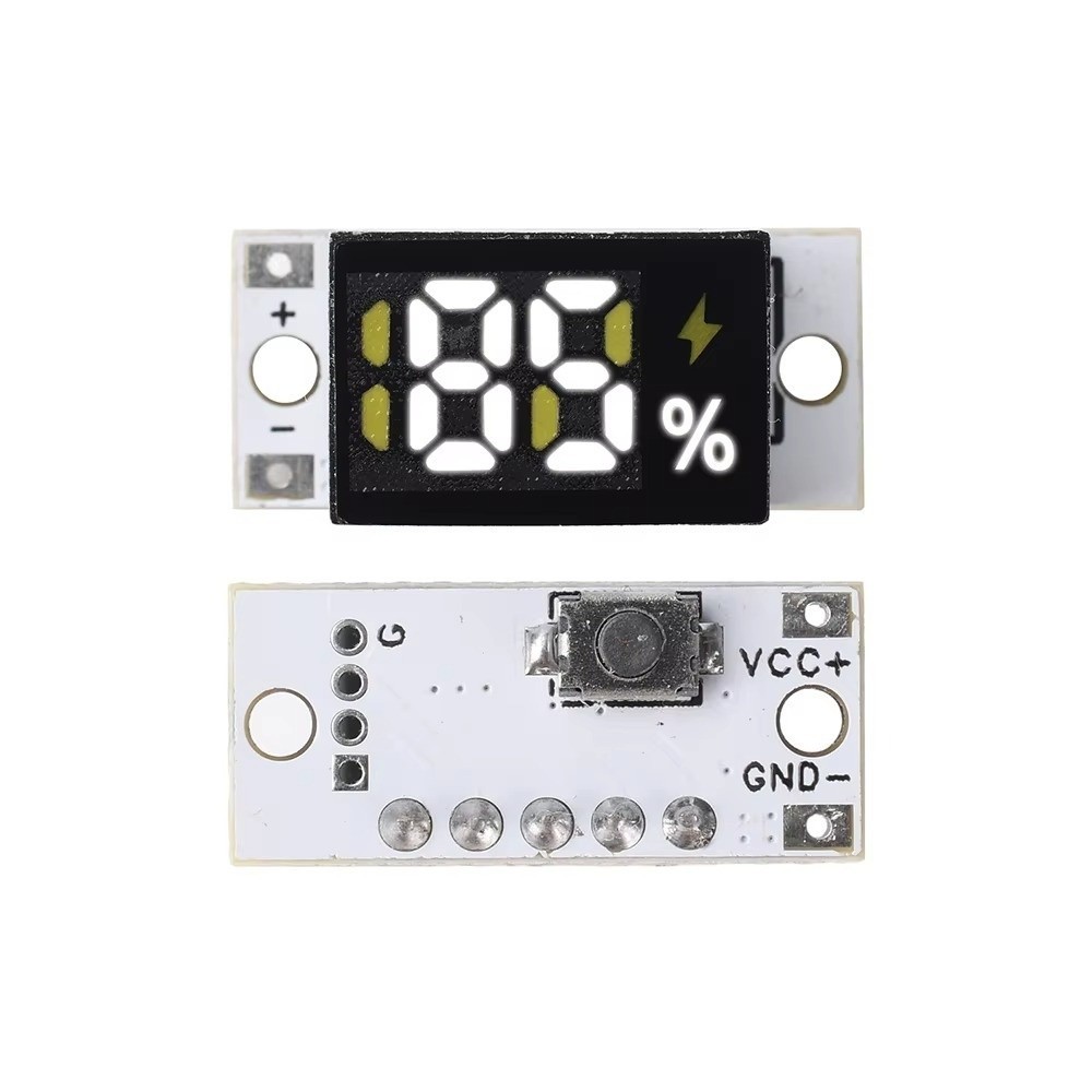Mô-đun chỉ báo mức pin NOTE1, Màn hình kỹ thuật số LED Hiển thị đồng hồ đo công suất pin được kết nối, nút thông minh Hoạt động công suất thấp Đèn báo pin Lithium