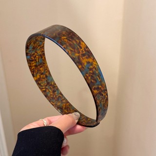 Kovoi / Light Phong cách sang trọng Phiên bản rộng rãi Băng đô in họa tiết da báo Retro Băng đô chất lượng cao