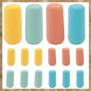 16 Vỏ chai silicon, Du lịch cần thiết cho nữ, Đồ vệ sinh cỡ hành lý du lịch, Tay áo thun để chống rò rỉ