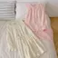 Bộ đồ ngủ sợi hai lớp Cotton phiên bản Hàn Quốc dành cho nữ mùa hè Áo Vest dễ thương có thể mặc bên ngoài Đồ mặc nhà rộng rãi